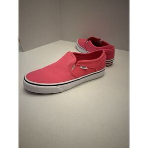 Vans Slip On Pink Honeysuckle Asher Sneakers Women's Size 8 NIB